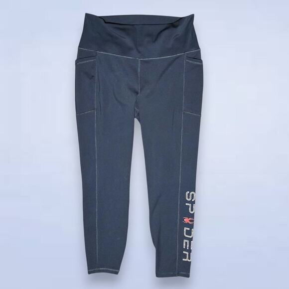 Spyder 7/8 Black Leggings - Size Extra Large - Picture 1 of 8